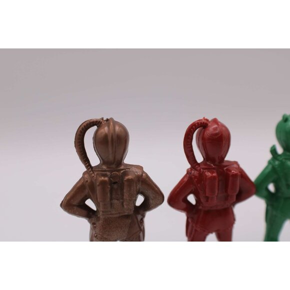 Ajax/Premier Spaceman Astronaut Figures 3pc Plastic Action 1950-60s Vintage Toys - Picture 4 of 9